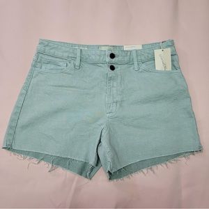 NWT Women's High-Rise Vintage Midi JeanShorts - Universal Thread - Mint Green